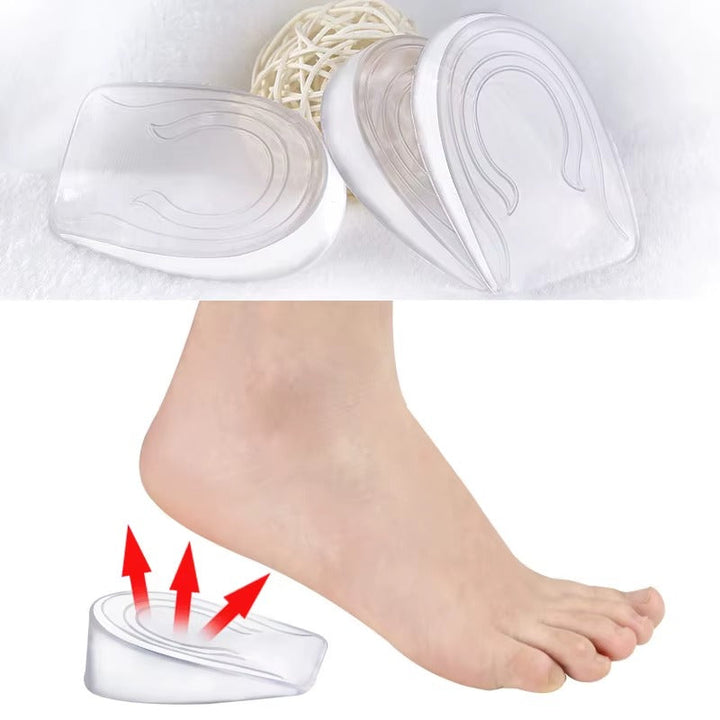 Unisex Silicone Gel Heel Inserts - Height and Comfort Boost