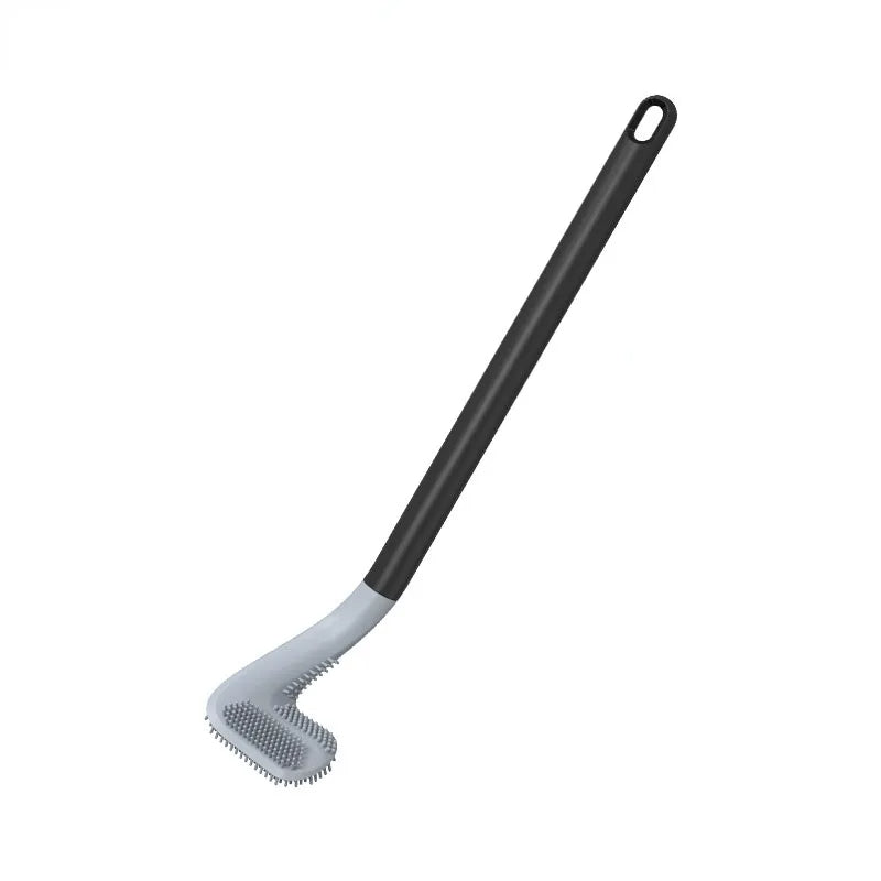 Innovative self-cleaning hygienic toilet brush with sleek design, durable bristles, and matching holder in vibrant colors for