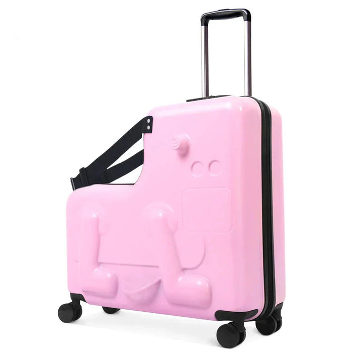 Playful ride-on luggage for kids, a practical children's carry-on suitcase for toddler travel and adventures.