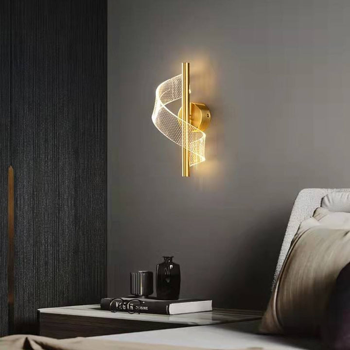 Luxurious glass candelabra wall light with sleek design, perfect for enhancing elegant interiors; LED dimmable for ambiance.