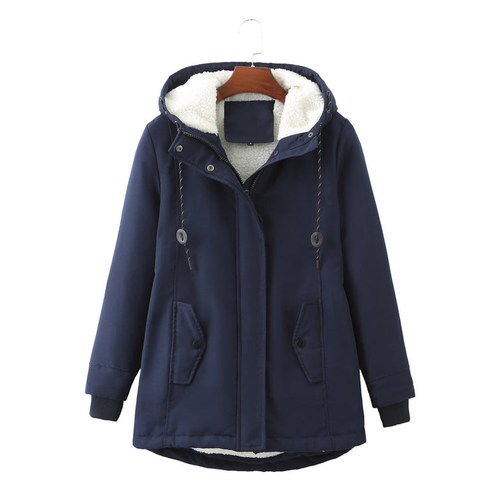 Stylish women's outerwear, Aurora long sleeve parka, warm and cozy for winter fashion.
