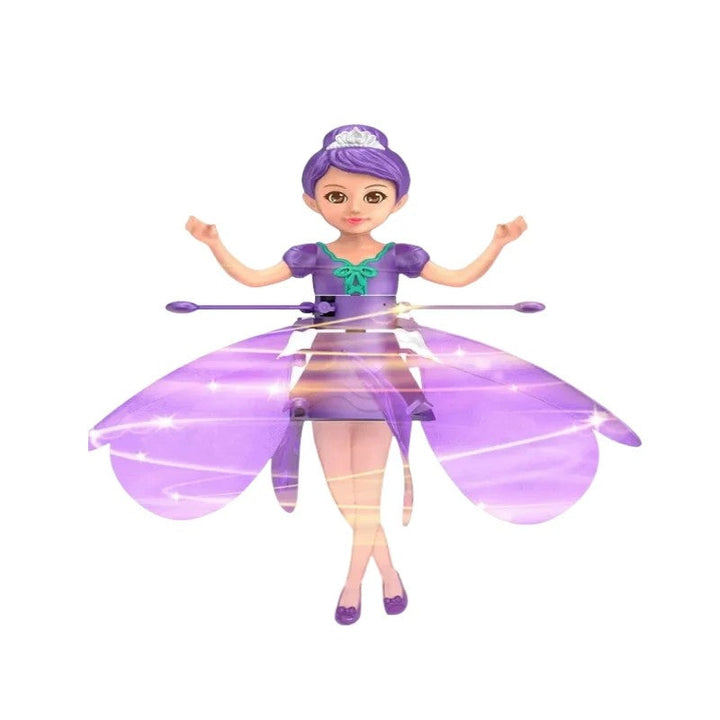 Gesture control flying doll for kids, an interactive toy with enchanting LED lights.