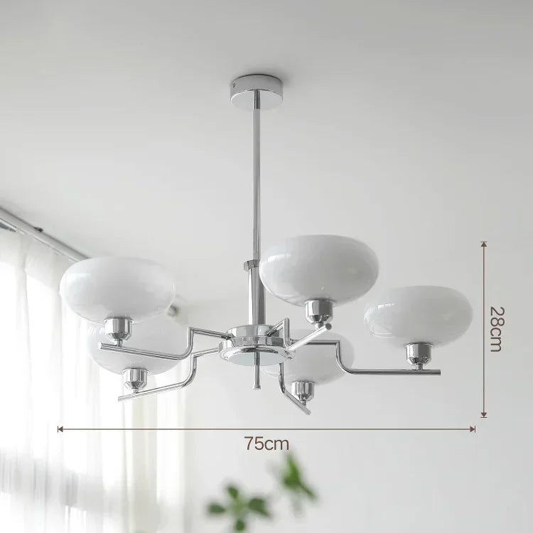 Medieval chandelier with Bauhaus style, featuring elegant details and multiple light fixtures, for home decor.