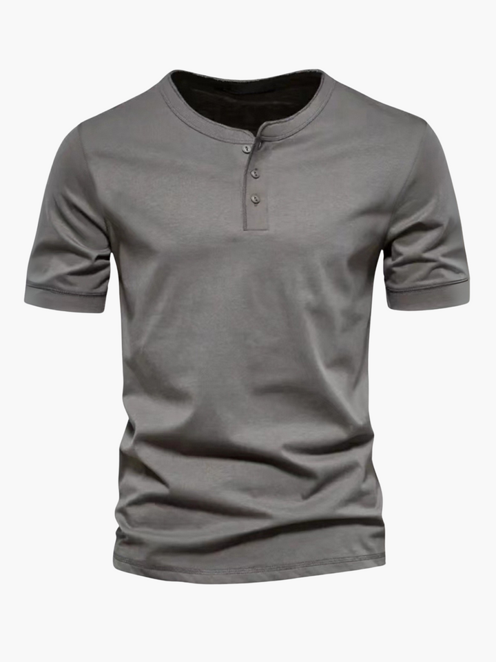 Men's casual short sleeve button-up shirt, a summer essential for everyday wear.