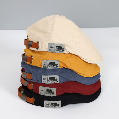 Black men's adjustable beret, a classic head cover delivering both style & comfort.