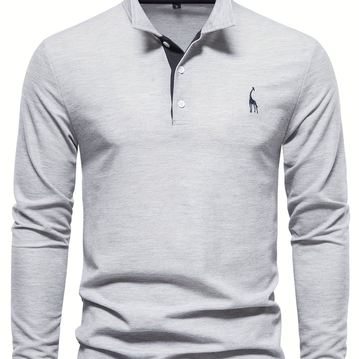 Smart casual men's long sleeve polo, perfect for a relaxed yet polished everyday look.