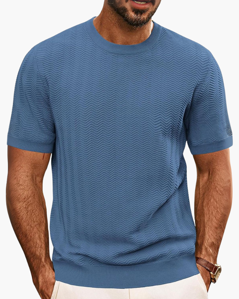 Men's Everyday Comfort Round Neck T-Shirt. Soft, versatile basic style tee for daily casual wear.