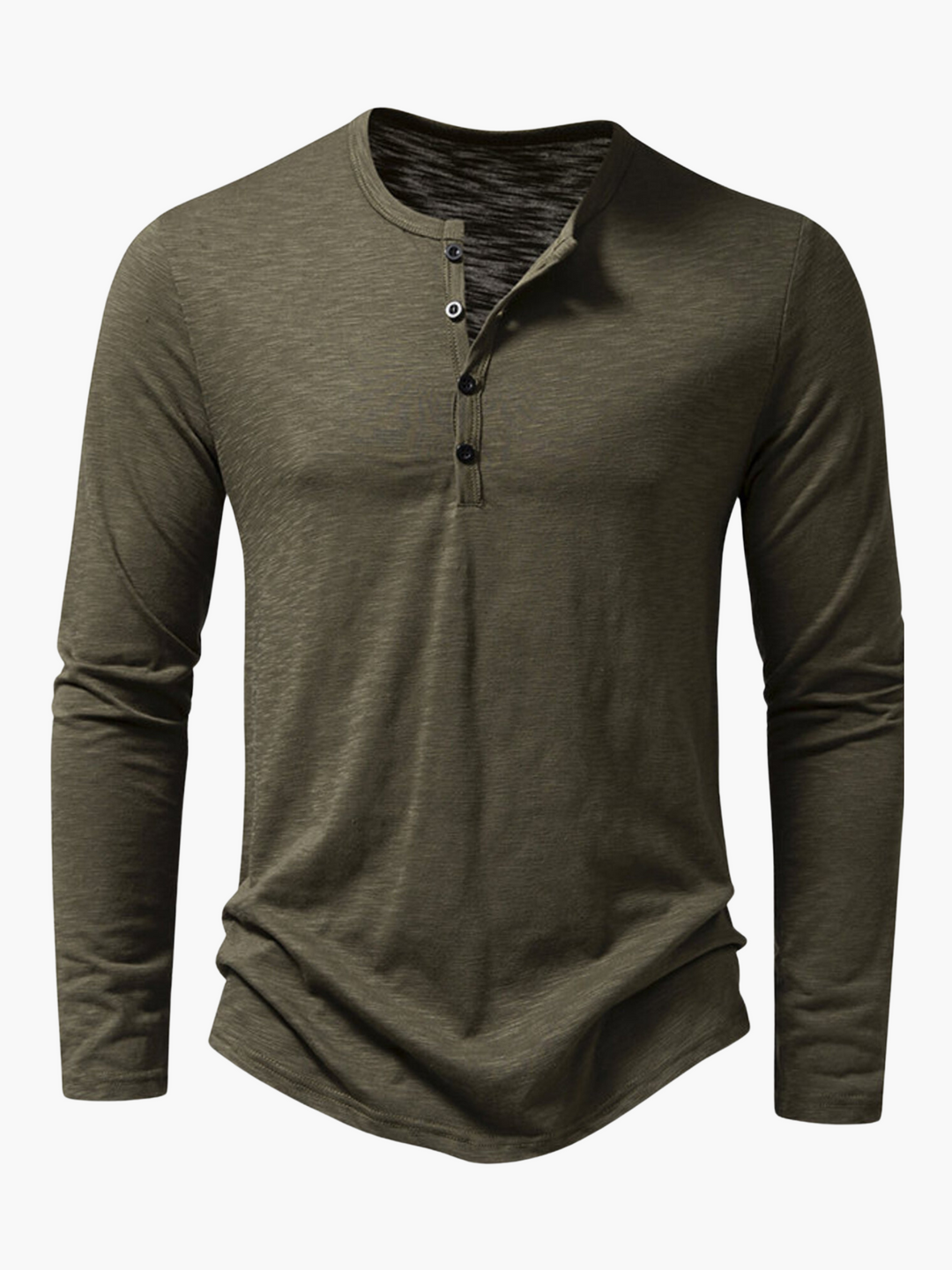 Men's Henley Long Sleeve T-Shirt for everyday comfort & style. Relaxed fit, versatile casual top for men's fashion.