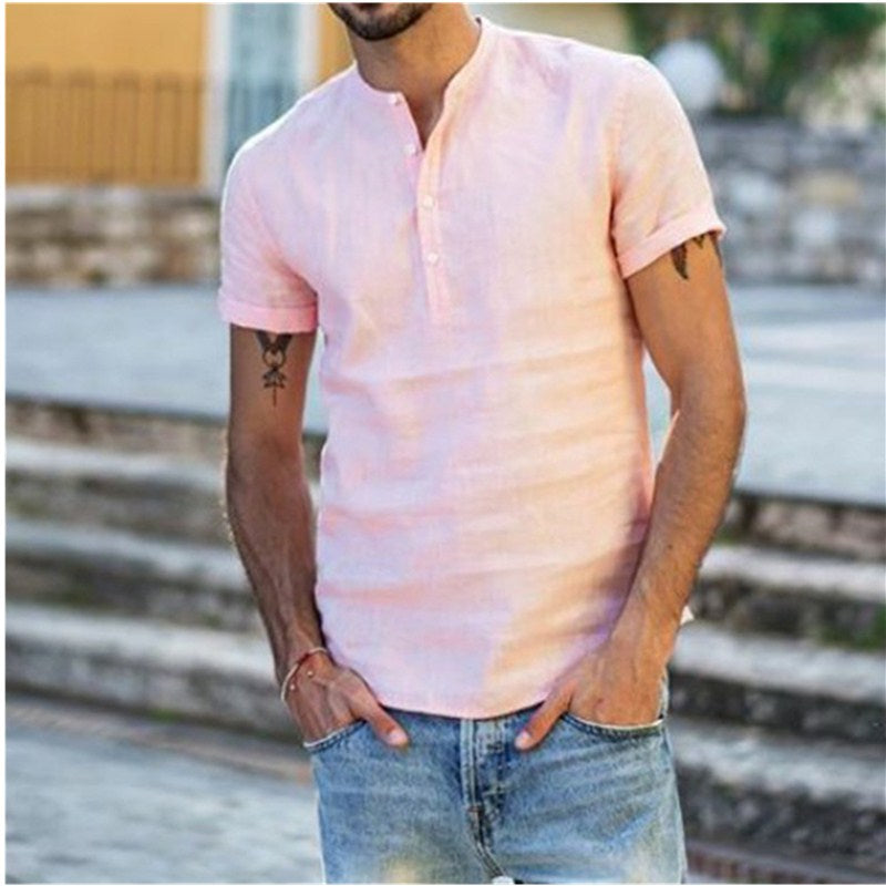 Men's relaxed fit summer blouse, great for beach vacations & sunny days.