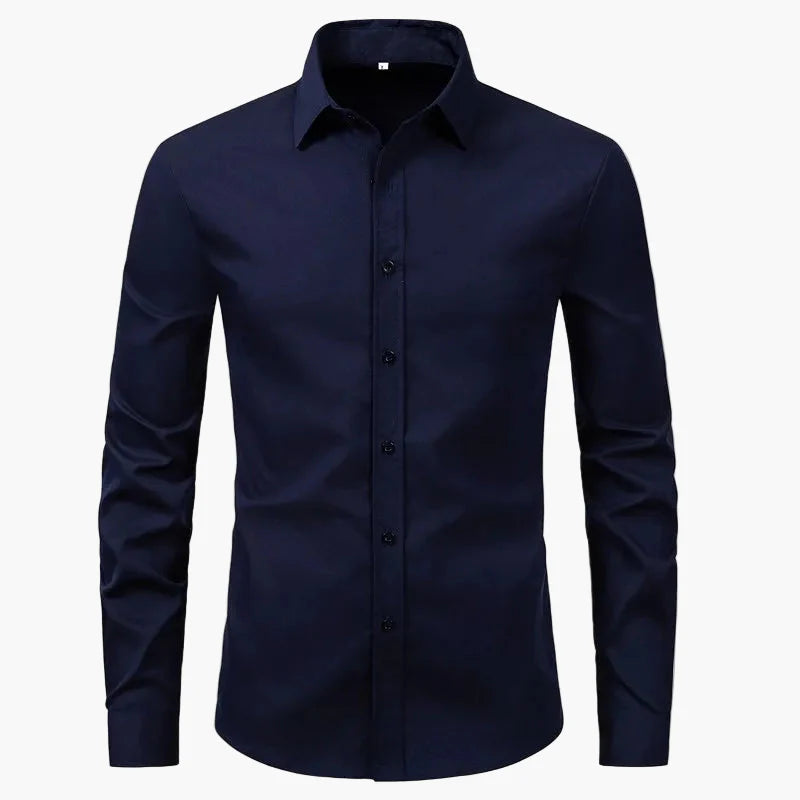 Comfortable men's collared button-up shirt. A long sleeve dress shirt for all-day formal or casual wear.