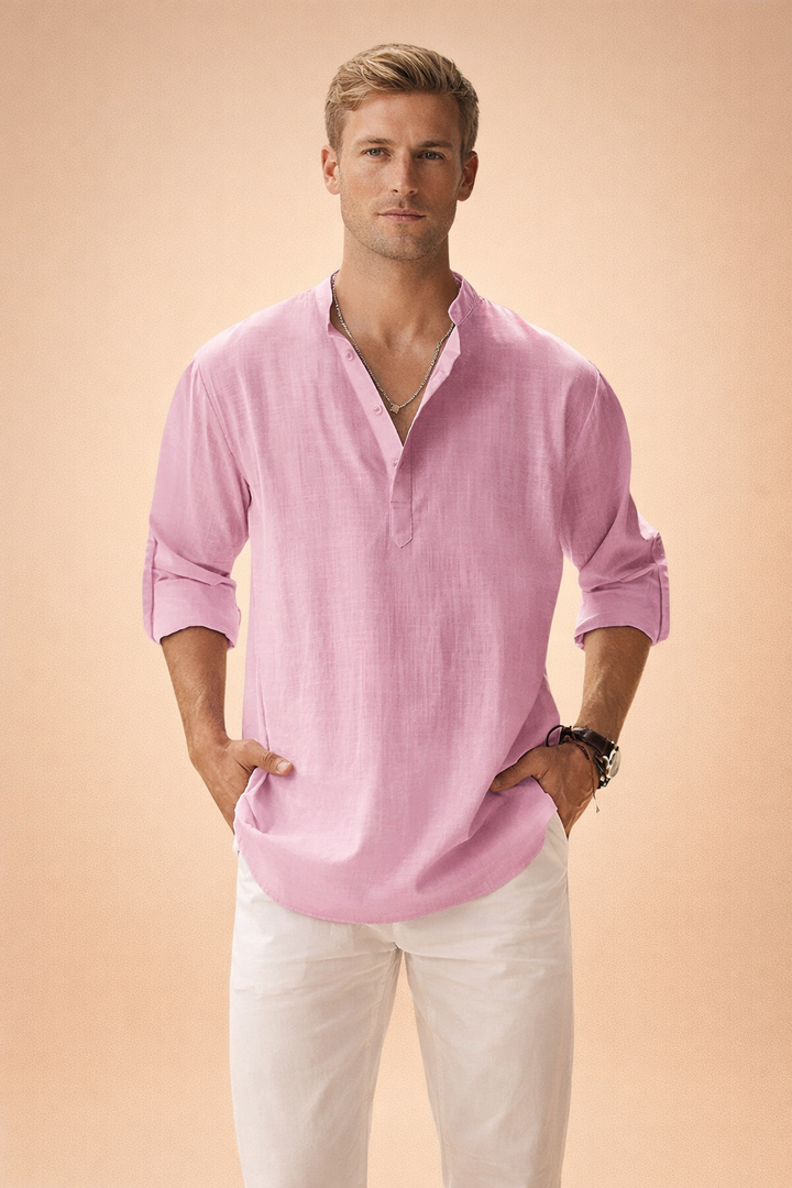 Comfortable men's long sleeve crew neck for a relaxed, casual everyday look.