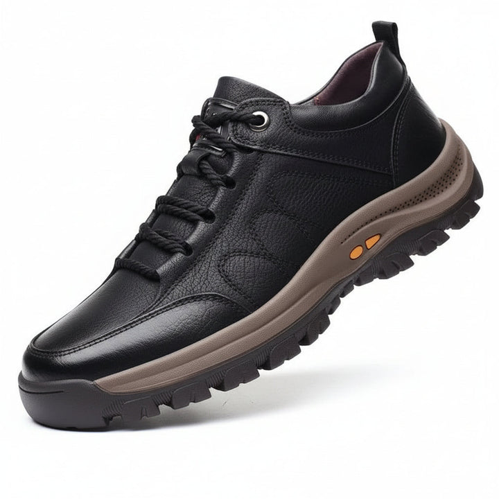Men's orthopedic waterproof walking shoes with arch support, ideal for comfort and stability.