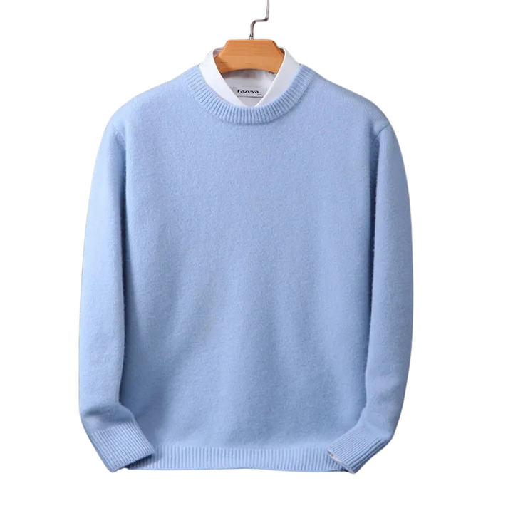 Stylish men's round neck pullover sweater for autumn fashion & winter wear. Premium, comfortable casual knitwear.