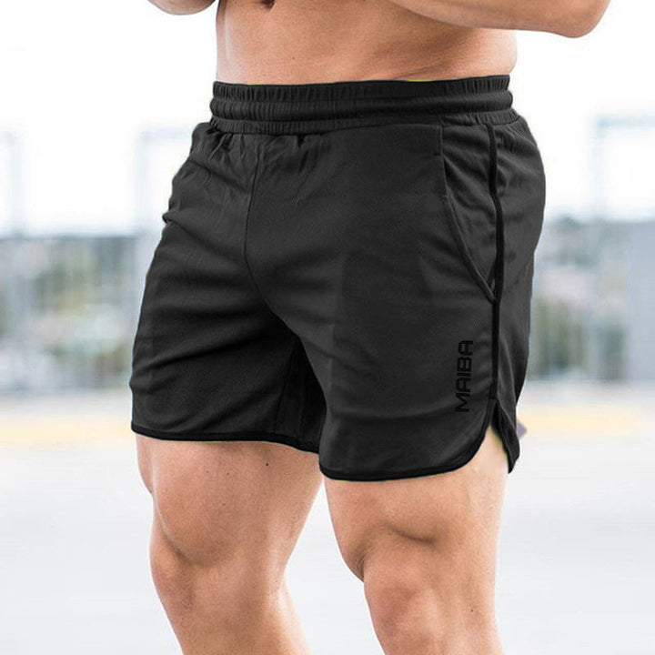Athletic men's quick-dry swim trunks, slim-fit with elastic waistband for superior comfort.
