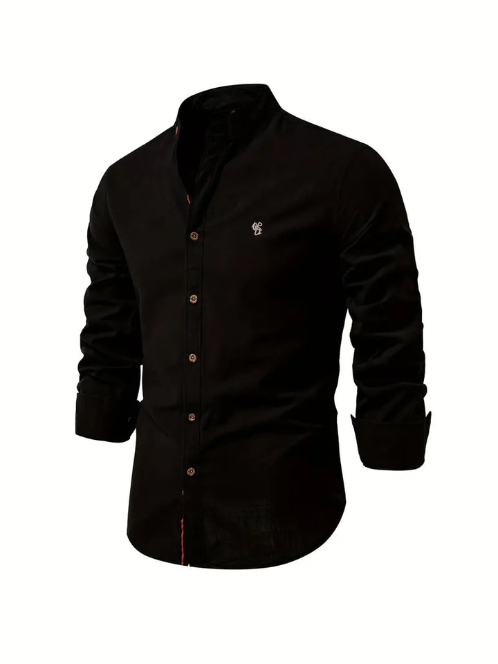 Leon men's stylish button-up shirt, long-sleeve for spring comfort, a versatile fashion top for any man.