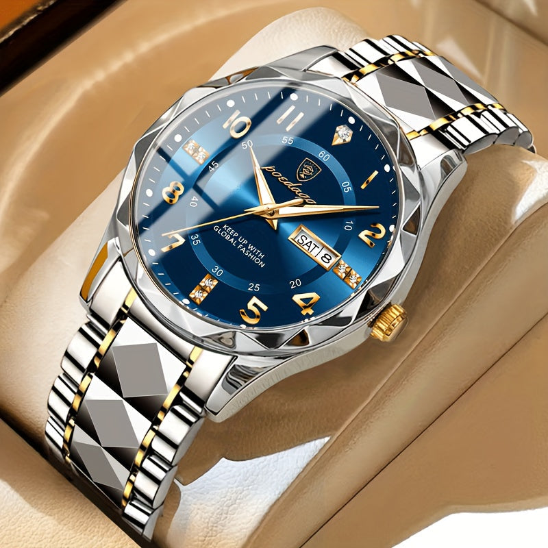 Men's titanium sports watch with dual display, a durable timepiece for an active lifestyle.