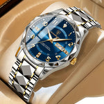Inter-Gold bracelet with blue dial