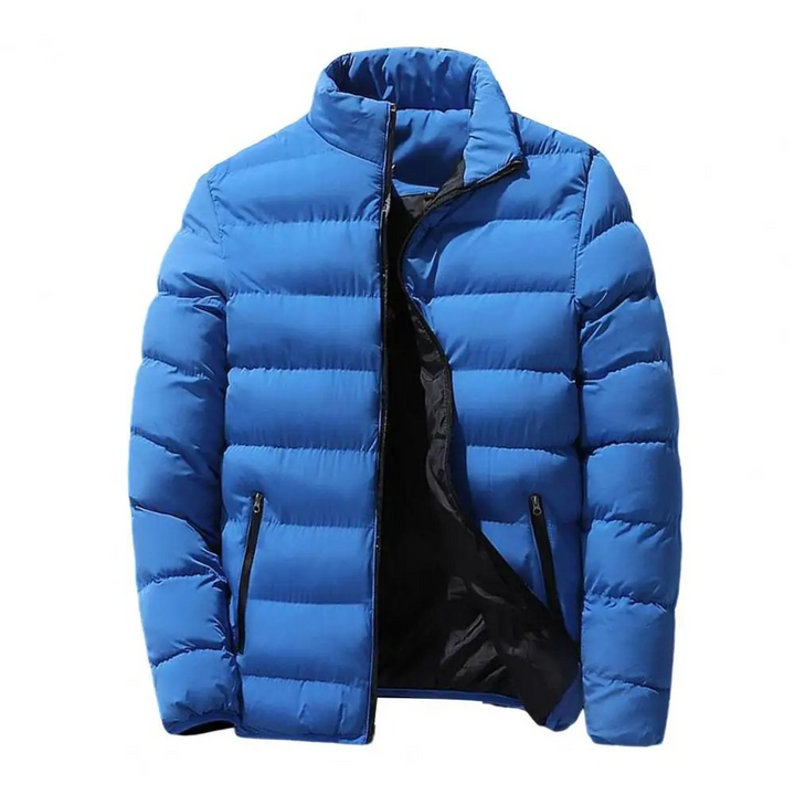 Men's casual quilted puffer jacket, lightweight insulated, autumn/winter coat in versatile colors with chic quilted design.