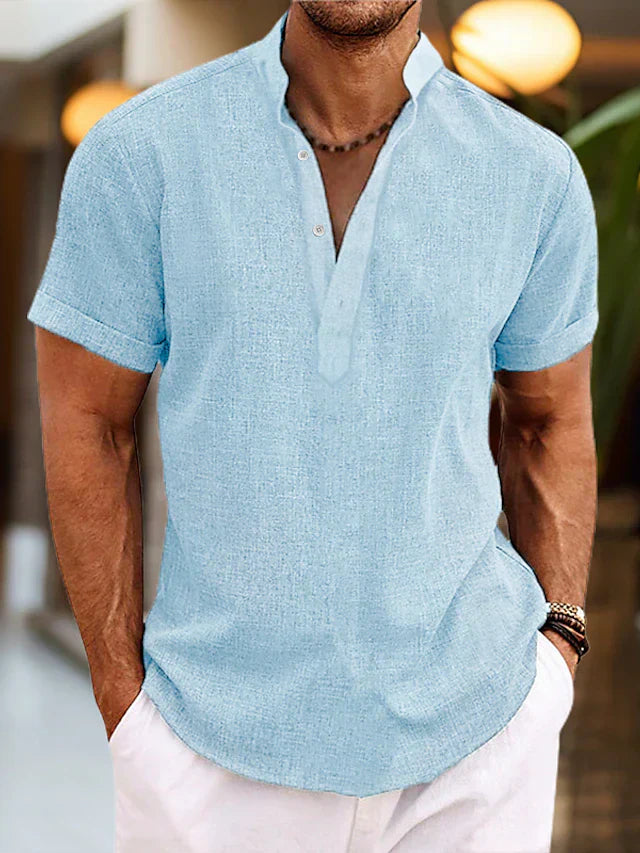 "Men's classic polo shirt in modern colors, featuring a polo collar and buttoned placket; perfect for casual and smart-casual