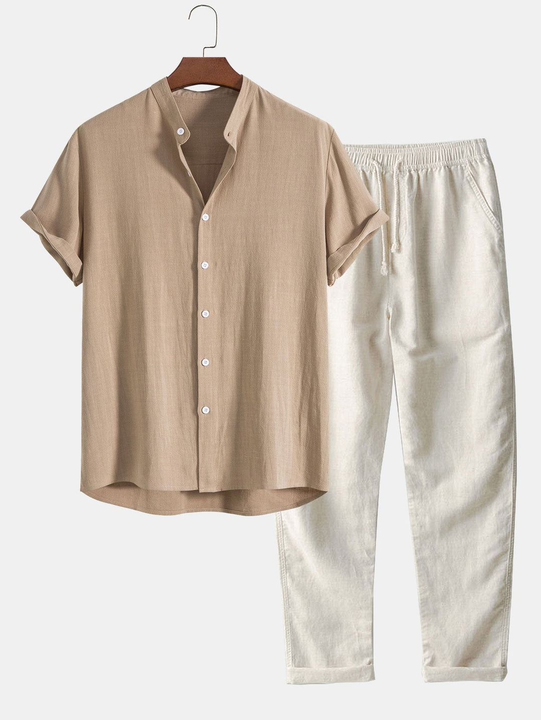 "Men's Classic Summer Short Set, stylish coordinated outfit with breathable fabric for effortless chic summer look."