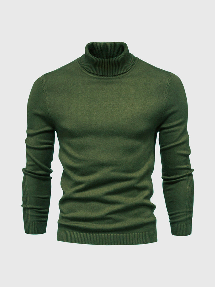 "Men's classic turtleneck sweater in elegant autumn/winter style with a sleek, modern fit; ideal for versatile occasions."