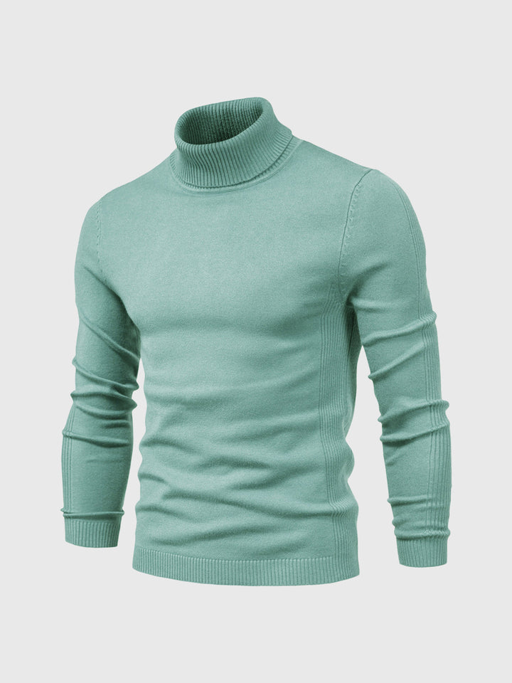 "Men's classic turtleneck sweater in elegant autumn/winter style with a sleek, modern fit; ideal for versatile occasions."