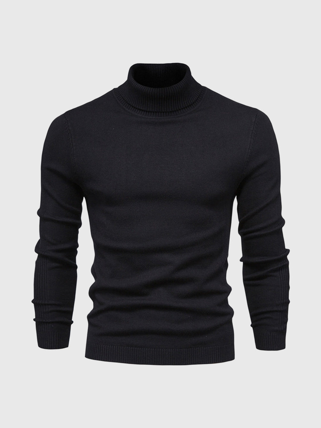 "Men's classic turtleneck sweater in elegant autumn/winter style with a sleek, modern fit; ideal for versatile occasions."