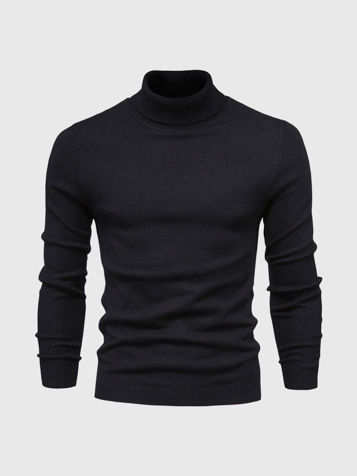 "Men's classic turtleneck sweater in elegant autumn/winter style with a sleek, modern fit; ideal for versatile occasions."