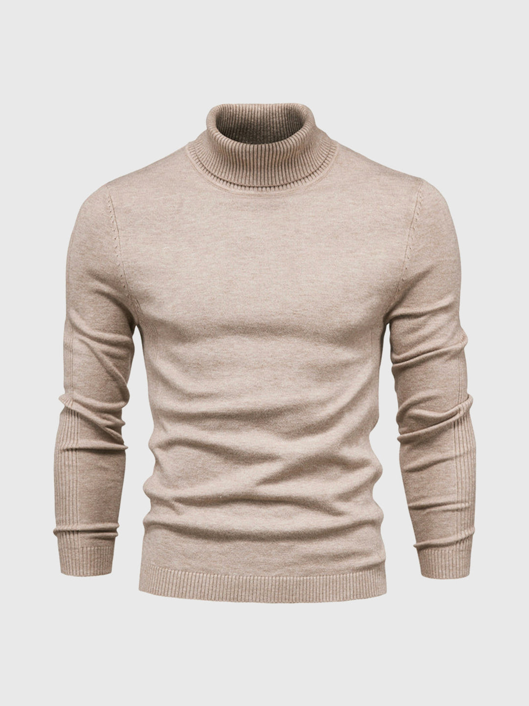 "Men's classic turtleneck sweater in elegant autumn/winter style with a sleek, modern fit; ideal for versatile occasions."