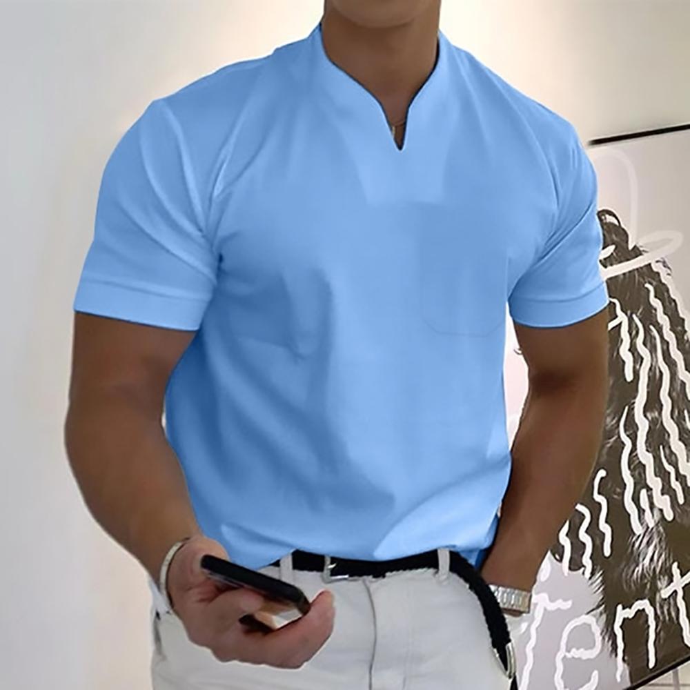 "Men's elegant casual polo shirt, timeless design, showcasing a refined style in a versatile and comfortable fit."