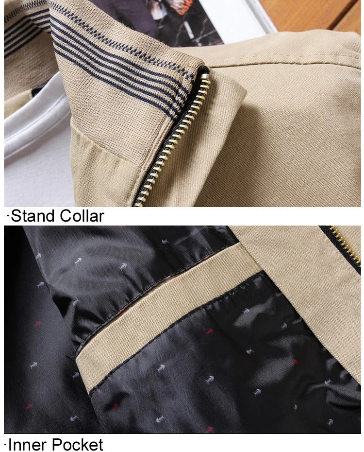 "Men's Konstantin lightweight jacket, water and wind resistant, stylish design, zip closure, perfect for fall weather."