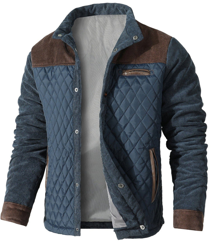 "Men's lightweight Stealth Ops tactical jacket, dual-tone design, IWB concealed carry, gray-blue color, stylish and durable."