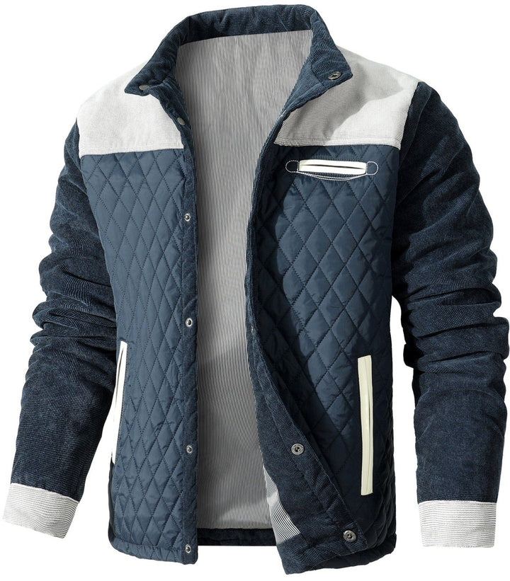 "Men's lightweight Stealth Ops tactical jacket, dual-tone design, IWB concealed carry, gray-blue color, stylish and durable."