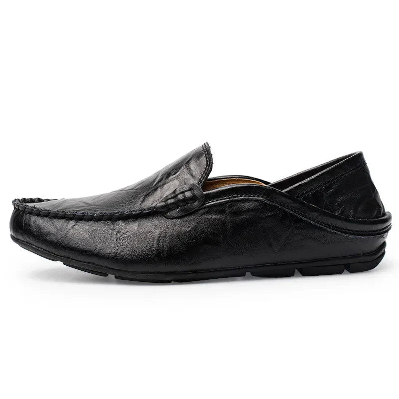 Men's Luxury Italian Leather Moccasins - Slip - On Shoes - Lexians