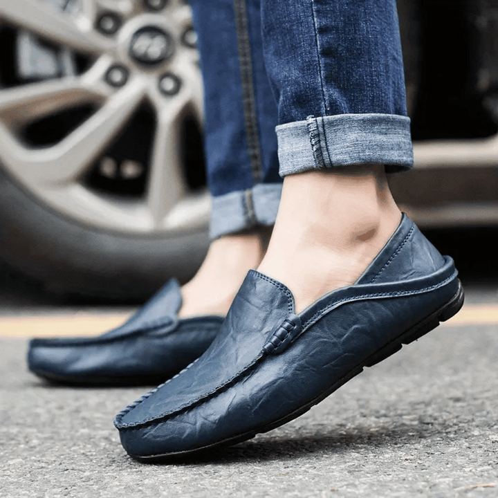 Men's Luxury Italian Leather Moccasins - Slip - On Shoes - Lexians