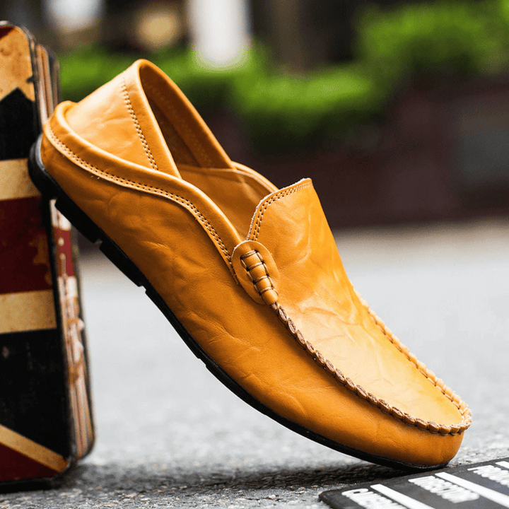 Men's Luxury Italian Leather Moccasins - Slip - On Shoes - Lexians