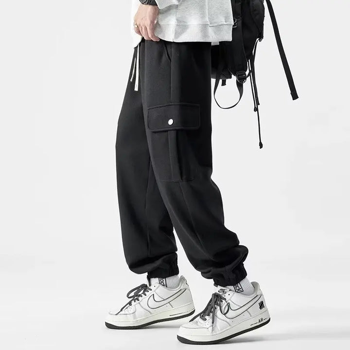 Men's Palermo Sweatpants in soft cotton blend, shown with cargo pockets and elastic waistband for comfort and style.