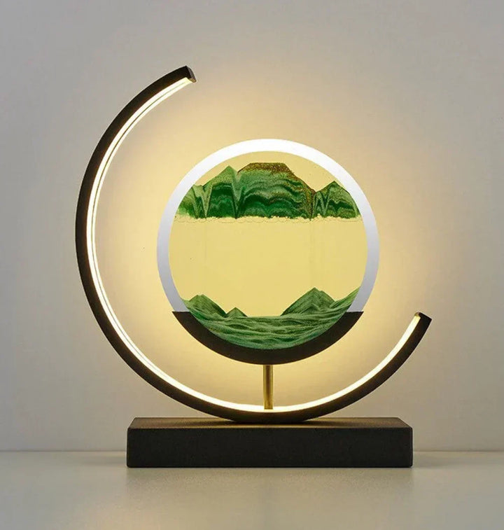 Mesmerizing Sand Landscape Moving Art Lamp, creating serene, ever-changing patterns for relaxing home decor.