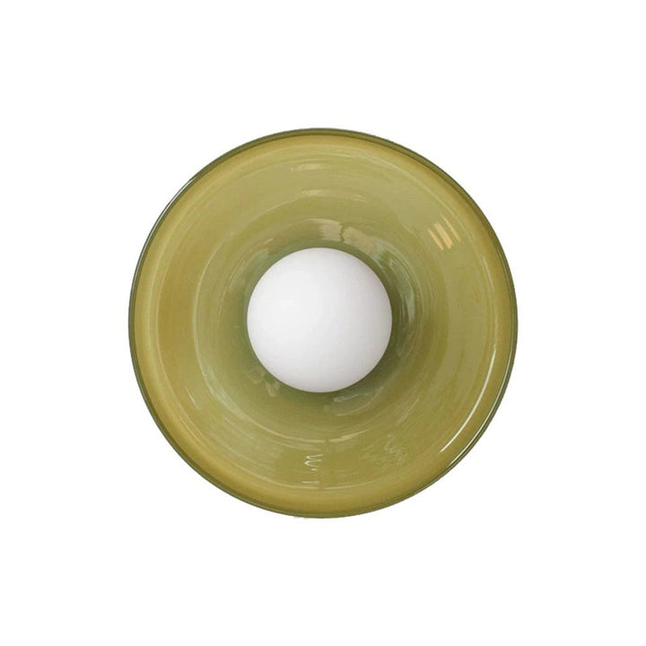 "Minimal flush mount ceiling light with frosted shade, sleek finish, offers soft illumination; ideal for modern and tradition