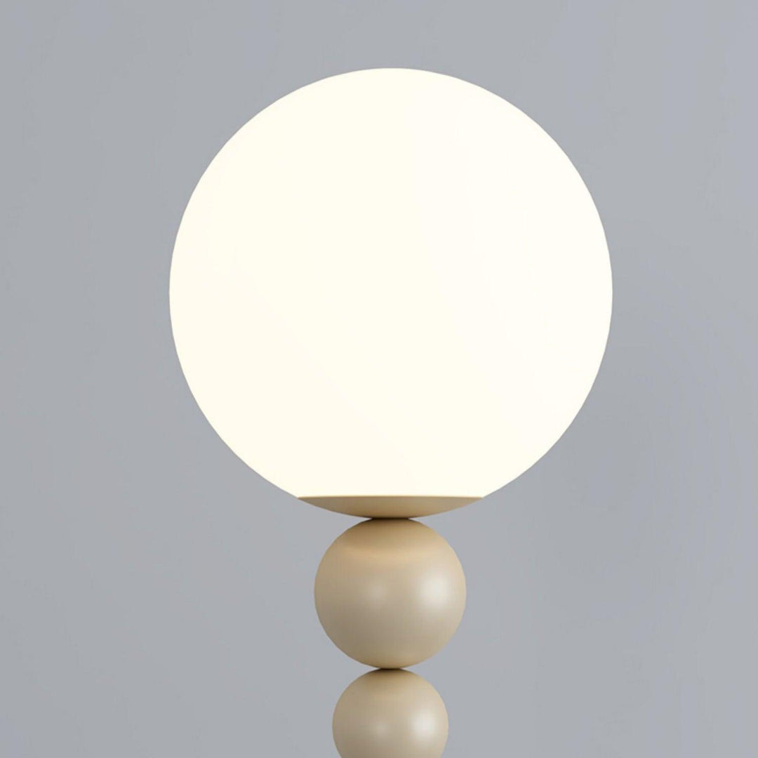 Modern Clavel metal floor lamp with glass accent, 59-inch height, sleek modern design, adds elegance to any room decor.