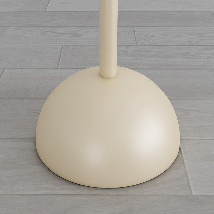 Modern Clavel metal floor lamp with glass accent, 59-inch height, sleek modern design, adds elegance to any room decor.