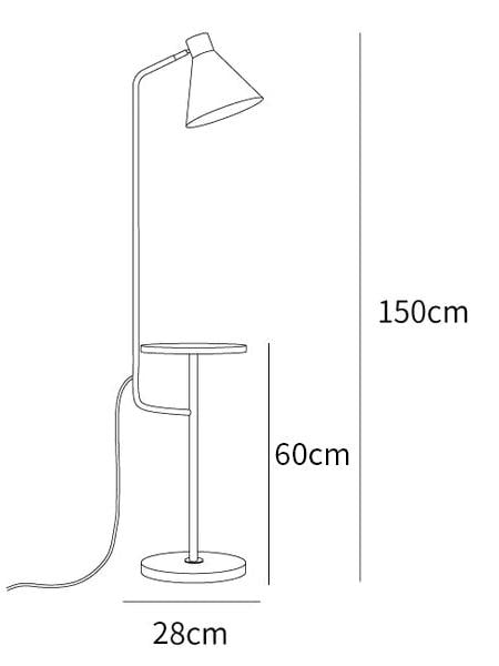 "Modern LED Macaron Floor Lamp with central tray, sleek metal and marble design, available in multiple colors for stylish lig