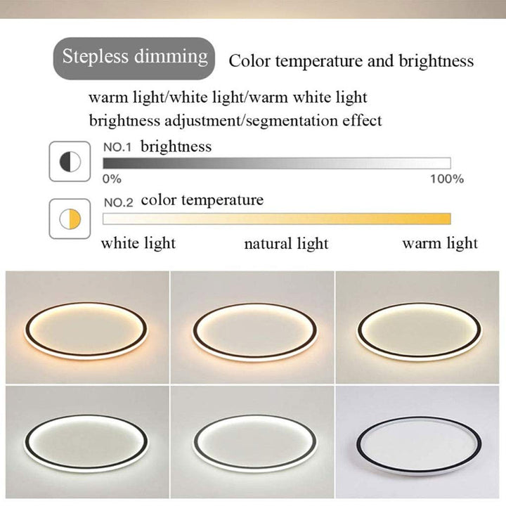 "Modern Nordic LED Ceiling Light with minimalist round flush mount design, providing soft even illumination for modern interi
