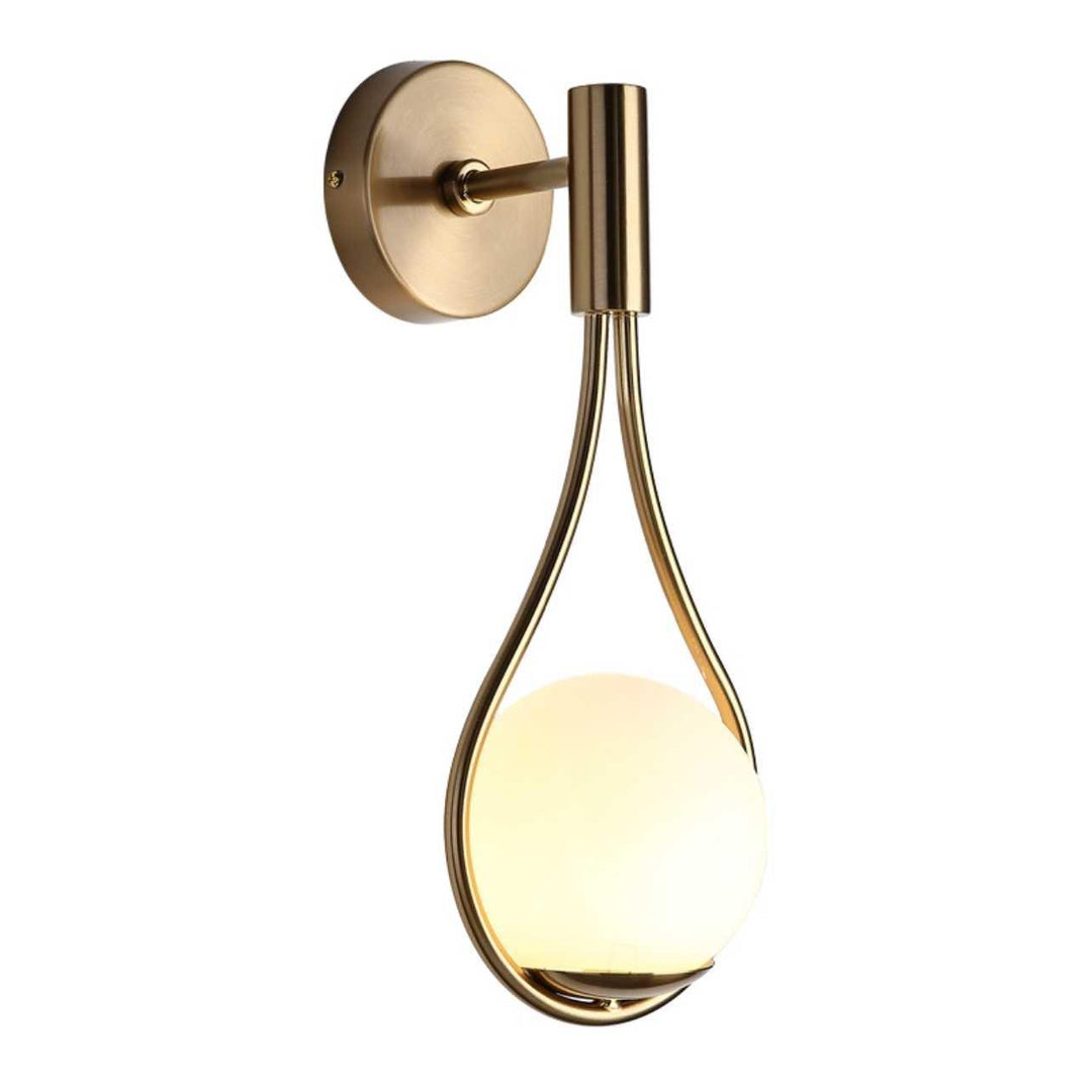 "Modern Nordic wall lamp with elegant gold and black finish, featuring minimalist design and clean lines for any room decor."
