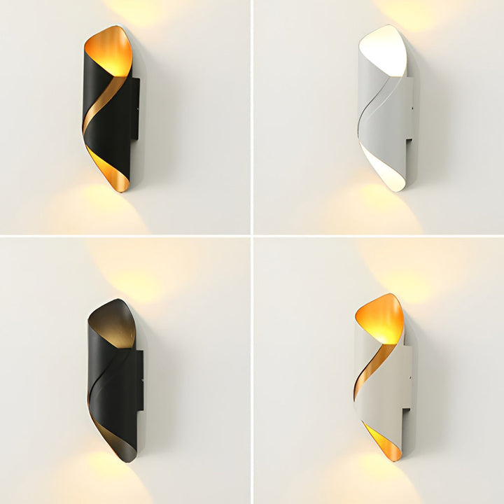 Modern outdoor wall lamp in rust-proof aluminum, glass shade, IP66 waterproof, sleek LED design for gardens and balconies.