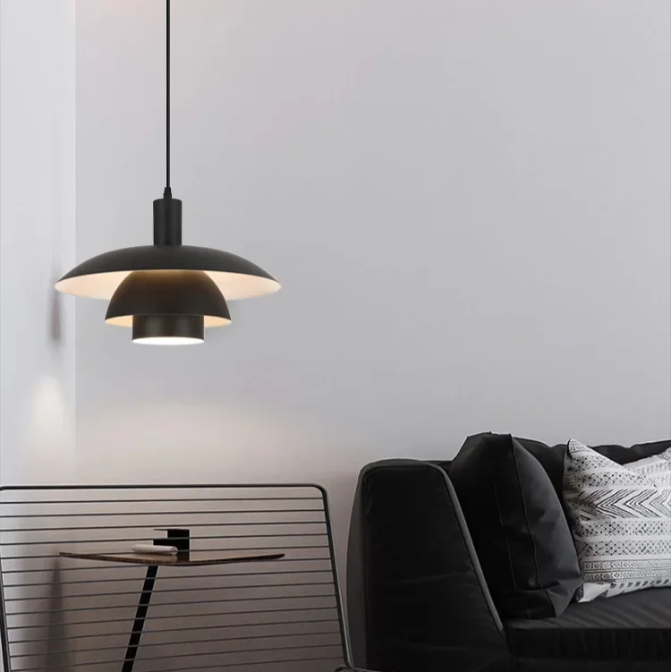 "Modern Scandinavian pendant light with sleek design, providing ambient LED glow, ideal for stylish home interiors."