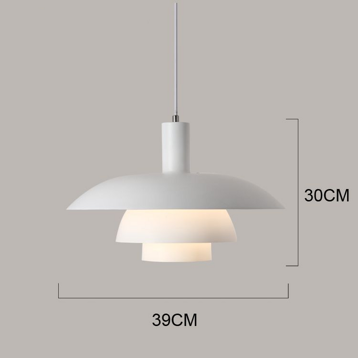 "Modern Scandinavian pendant light with sleek design, providing ambient LED glow, ideal for stylish home interiors."