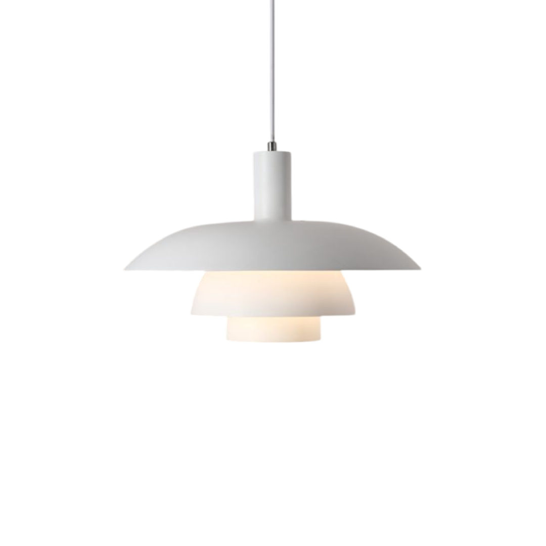 "Modern Scandinavian pendant light with sleek design, providing ambient LED glow, ideal for stylish home interiors."