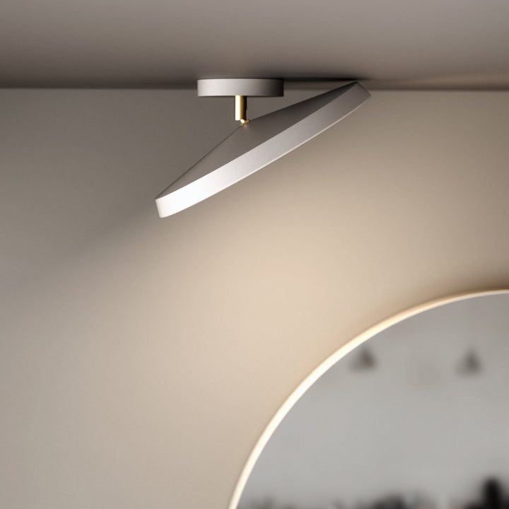 "Modern semi-flush ceiling light with sleek design, adjustable tones, and energy-efficient LED, perfect for any room ambiance