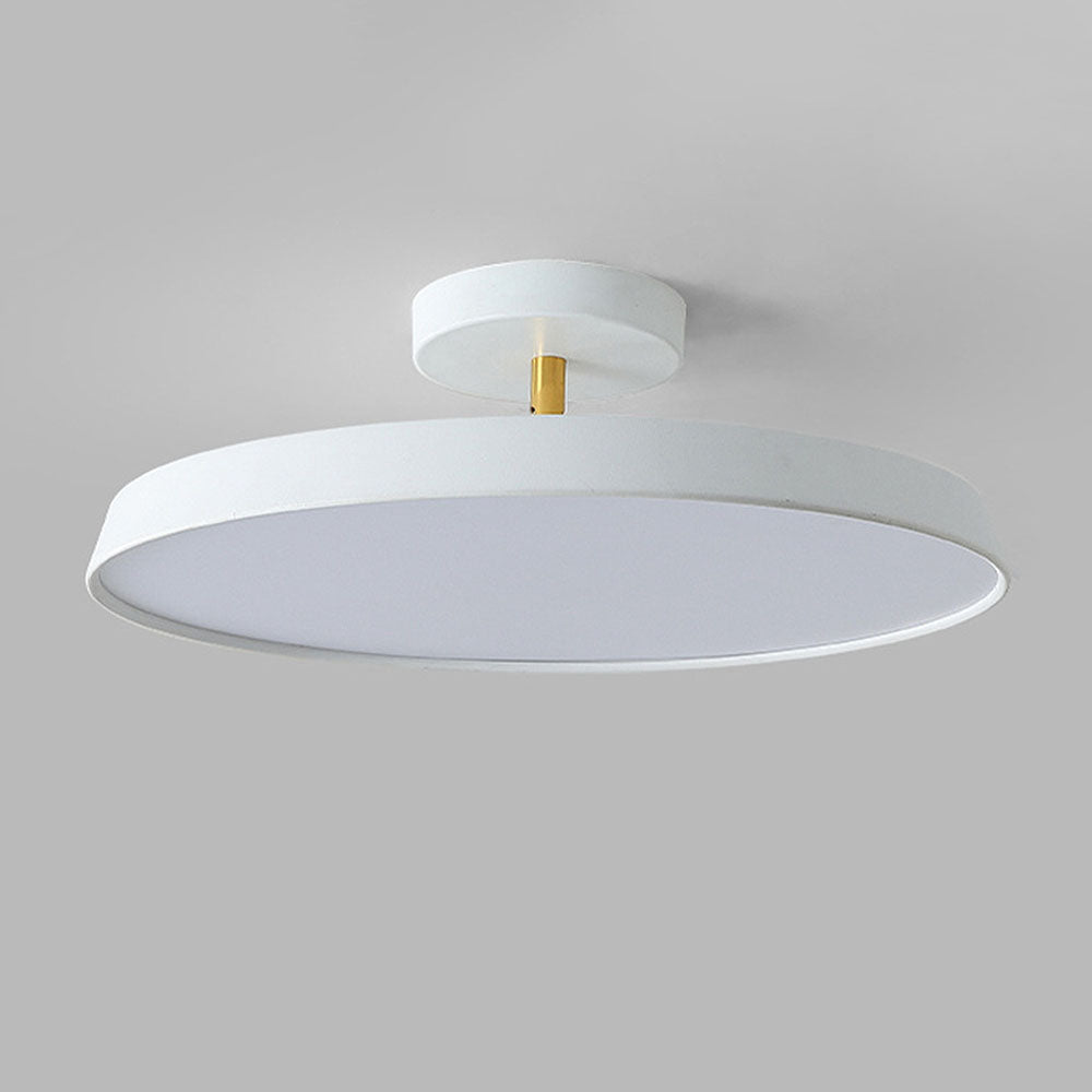 "Modern semi-flush ceiling light with sleek design, adjustable tones, and energy-efficient LED, perfect for any room ambiance